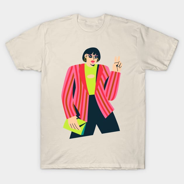 70s Pop Culture Girl Vintage T-Shirt by Retro Comic Books